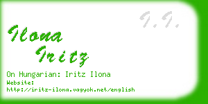 ilona iritz business card